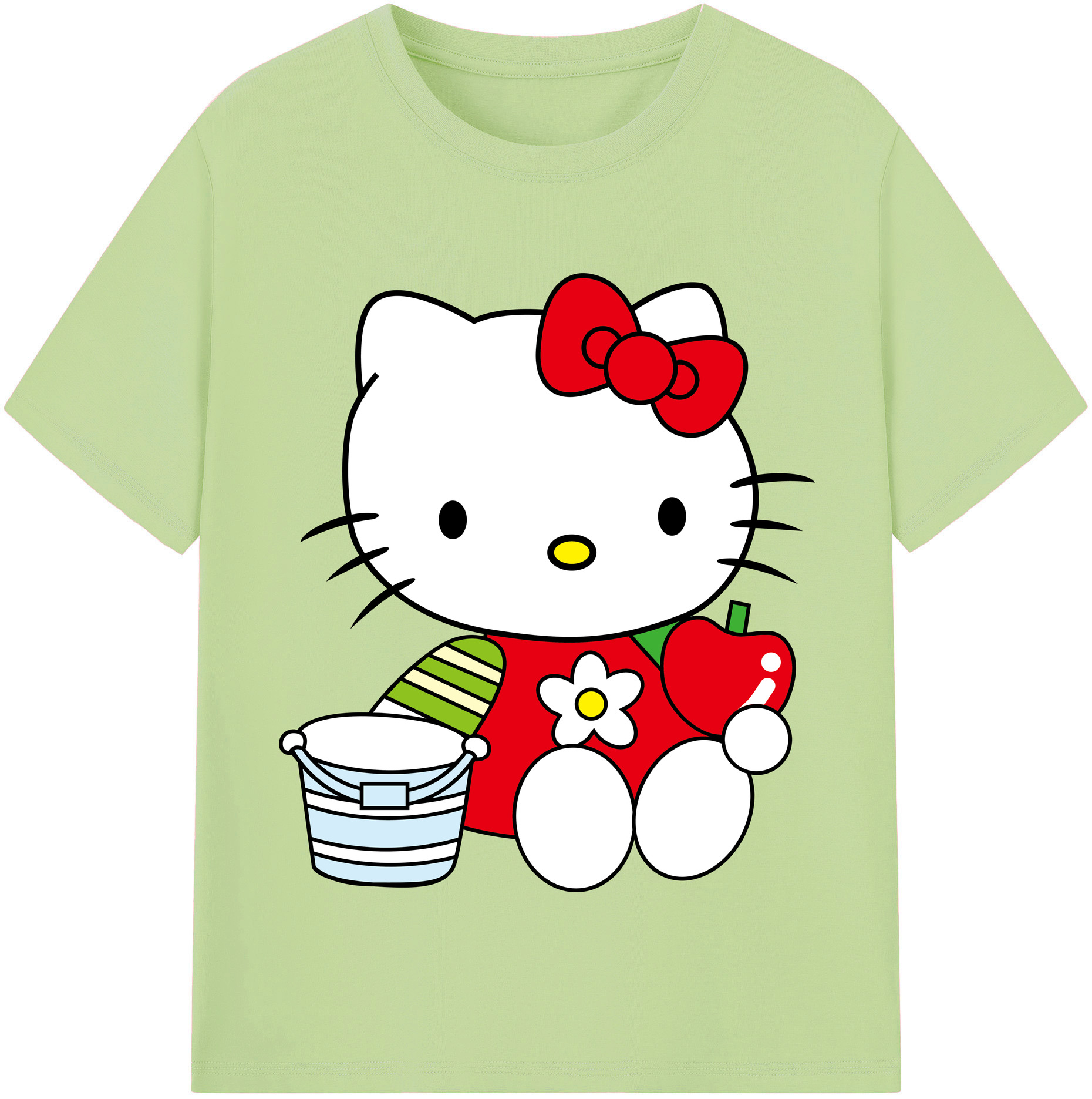（画像用） Hello Kitty ハローキティ 綿100％半袖Tシャツ（フロントプリント）